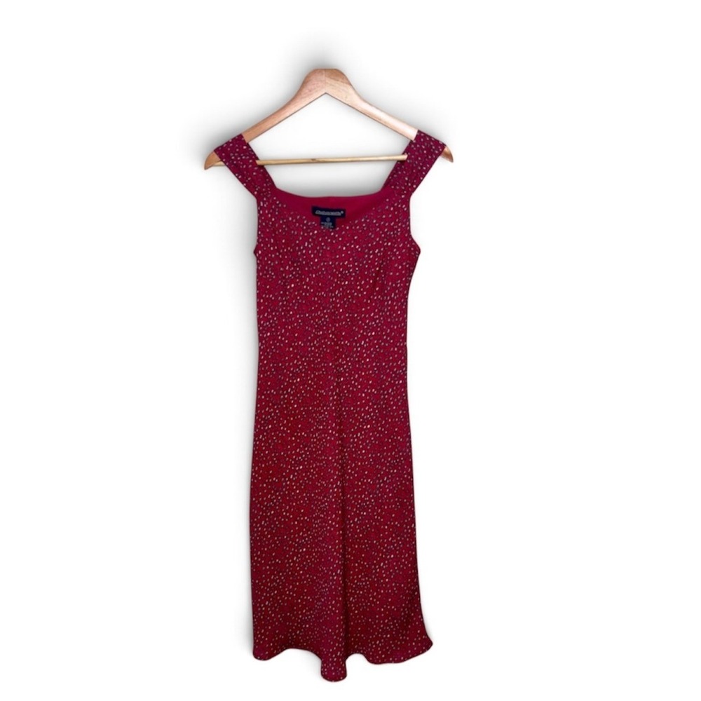 Y2K Jonathan Martin Romantic Sleeveless Fit & Flare Midi Red Dress Juniors Sz 5